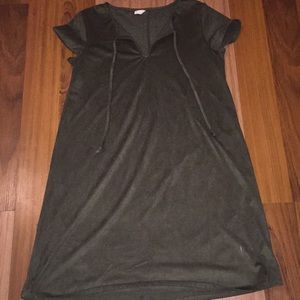 Forest green  suede dress